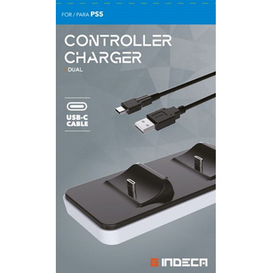 Cargador de Mandos PS5 Indeca Contrôleur Chargeur