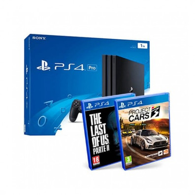 Consola Playstation 4 Pro (1To) + The Last of Us 2 + Project Cars 3