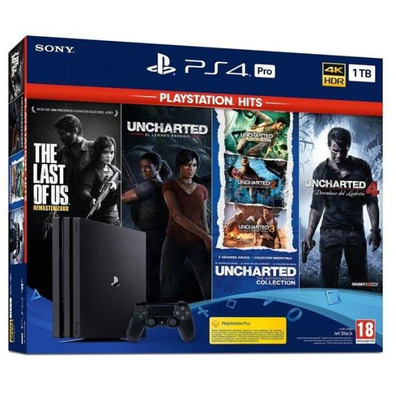 Console Playstation 4 Pro 1 TO   Uncharted Coul.   Uncharted 4