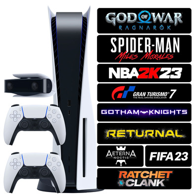 Consola Playstation 5 + 9 Juegos + Accesorios + Mando