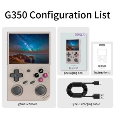 Console portable Retro Anbernic G350 1GB/64GB Gris