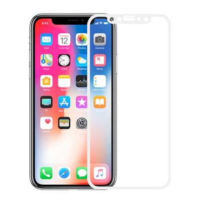 Verre Trempé 3D iPhone X Blanc