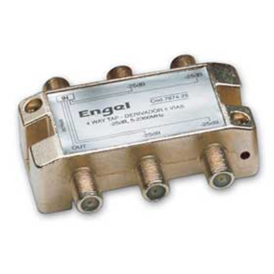 Diverter 4 Output Connectors F 25 dB Engel