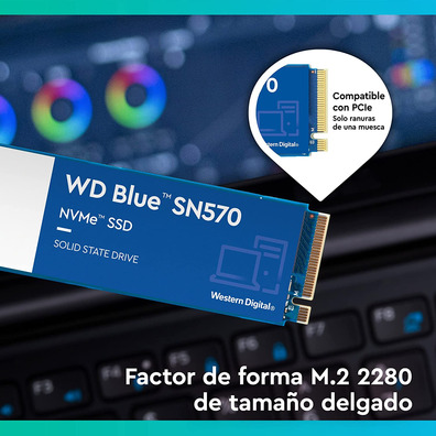 Disco Duro Western Digital Blue SN570 250 Go M2 SSD PCIE3 NVME
