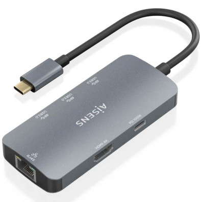Type d\'amarrage USB C Aisens ASC-6P019-GR