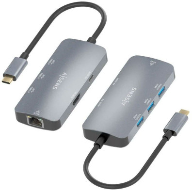 Type d\'amarrage USB C Aisens ASC-6P019-GR