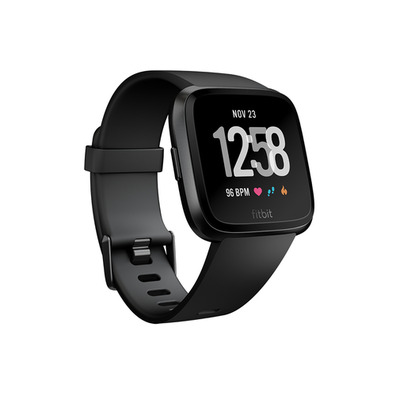 Fitbit versa smartwatch en aluminium noir/ noir