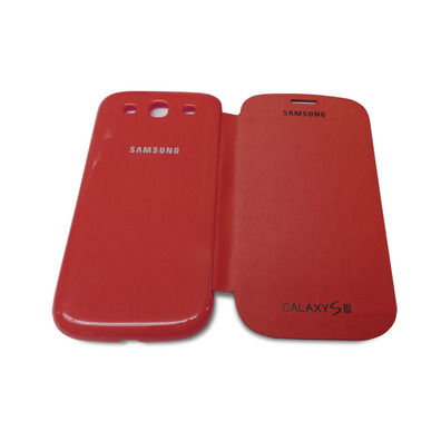 Flip Cover Case for Samsung Galaxy S3 Rouge