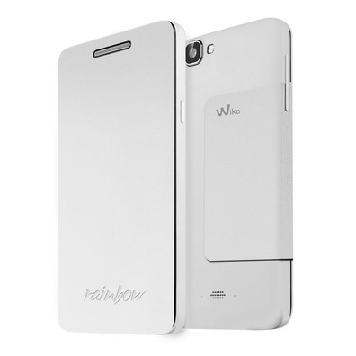 Flip Cover Wiko Rainbow Blanc