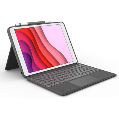 Funda con Teclado Logitech Combo Touch iPad (7ª y 8ª Gen) 10.2 " Gris