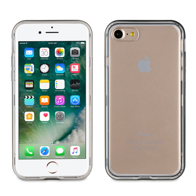 Cristal Soft Bump noir iPhone 7 cas Muvit