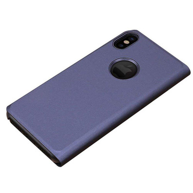 Type de livre Mirror Case pour iPhone X Bleu
