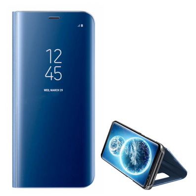 Couverture de miroir de livre - Samsung Galaxy S9 Plus Bleu