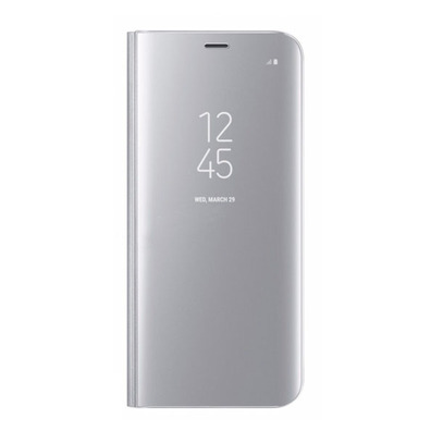 Couverture de miroir de livre - Samsung Galaxy S9 Plus Argent