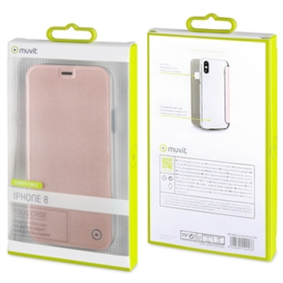 Case Folio Rose Gold TPU transparent transparent iPhone X muvite
