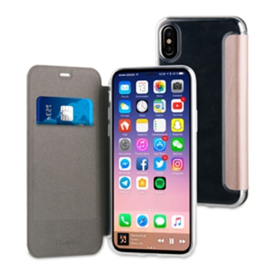 Case Folio Rose Gold TPU transparent transparent iPhone X muvite