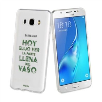 Boîtier transparent TPU Vaso Samsung Galaxy J5 2016 Mots