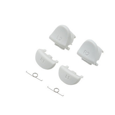 Déclenchement L1 L2 R1 R2 Pour Dualshock 4 V4 Blanc