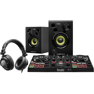 Kit d'apprentissage de DJ Hercules (Mesa + Altavoces + Auriculares)