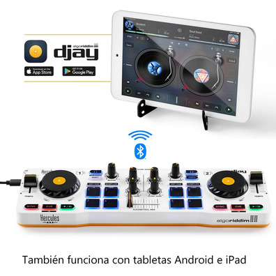 Hercules DJControl Mix-Controladora DJ Inalámbrica Bluetooth para Smartphones