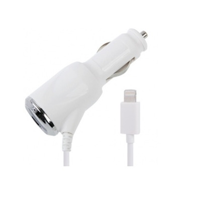 Chargeur de voiture pour iPhone 5 Blanc