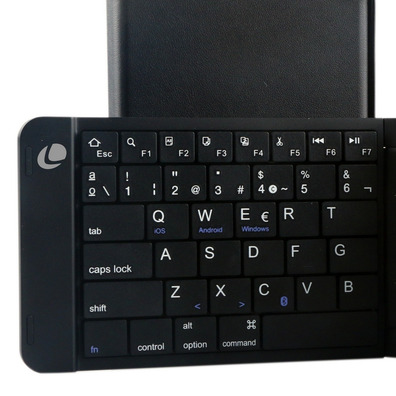 Leotec Mini Bluetooth clavier plegable avec batterie noire