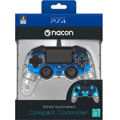 Mando Nacon Compact Wired Illuminated Blue Oficial PS4