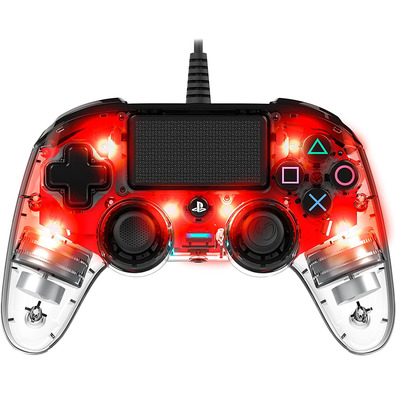 Mando Nacon Compact Wired Illuminated Red Oficial PS4