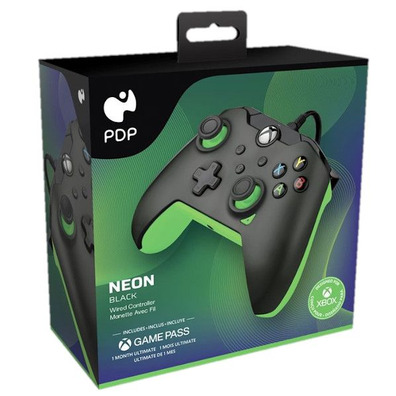 Mando PDP Wired Xbox/PC + 1 Mes Gamepass Xbox Series / Xbox One/PC Neon Black