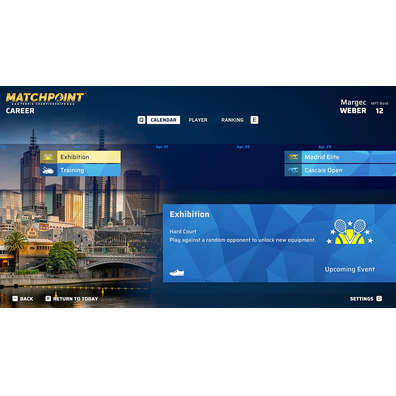 Championnats de tennis de Matchpoint PS5