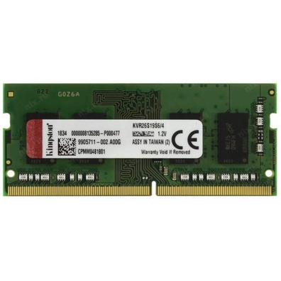 Mémoire RAM Kingston KVR26S19S6/4 4 Go DDR4 SODIMM