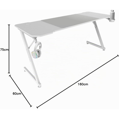 Mesa Mars Gaming Mgdx160w Blanc
