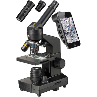 Microscopio Bresser National Geographic 40x-1280x Con soporte para Smartphone