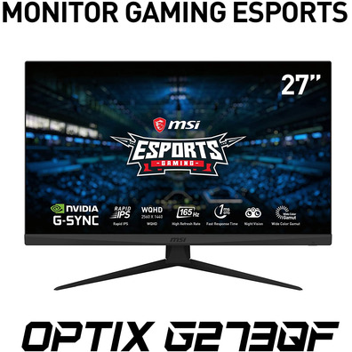Moniteur de jeu MSI Optimx G273QF 27 "Black LED
