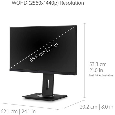 Moniteur LED 27''Viewsonic VG2755-2K Negro