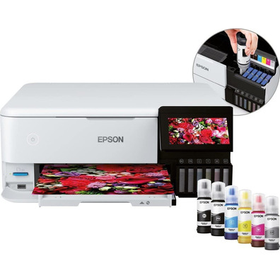 Multifunción Recargable Color Epson Ecotank ET-8500 WiFi / Duplex Blanco