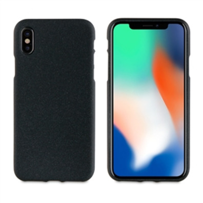 Cas Pierre iPhone XS/X-Noir Muvit