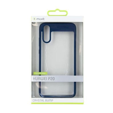 Muvit Crystal Case Bump Huawei P20 Bleu