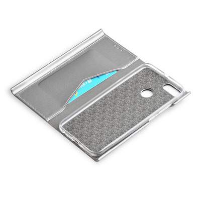 Etui Folio Muvit xiaomi Redmi Mon Support Fonction A1 + Porte-Cartes Argent