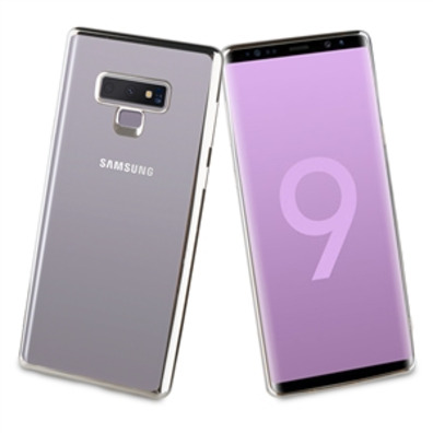 Cover Samsung Galaxy Note 9 Bling Transparent Monture D'Argent