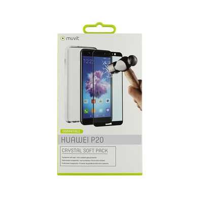 Huawei P20 Muvit + Boîtier en cristal modèle.