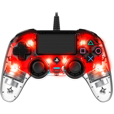 Nacon Compact Red Illumination Controller Officiel PS4