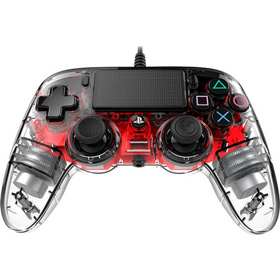 Nacon Compact Red Illumination Controller Officiel PS4