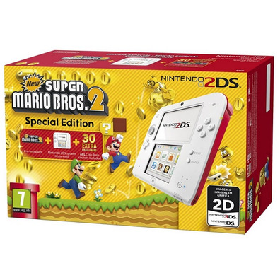 Nintendo 2DS Roja + Nouveau Super Mario Bros 2
