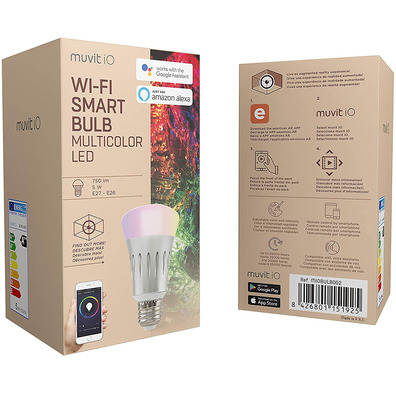 Pack de 2 Ampoules Smart Muvit IO MIOPAK003 E27