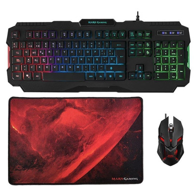 Pack Mars Gaming MCP118 (Teclado + Ratón + Alfombrilla)