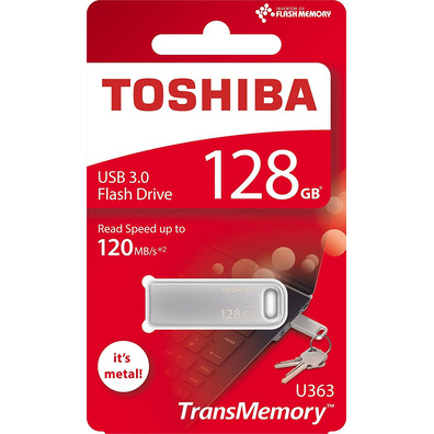 Clé usb de 128 go usb3.0 toshiba métallique