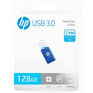 Pendrive HP X755W 128 Go USB 3.1 Azul / Blanco