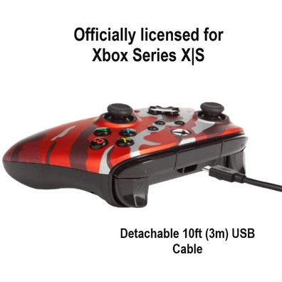 Power A Enhanced Wired Controller Metallic Camo Red (Xbox One / Xbox Series X/S)