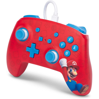 Power A Enhanced Wired Controller Woo-Hoo ! Mario (Rouge)